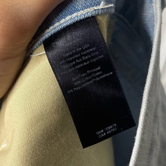 Rag & Bone Ankle Cigarette Bleached Jeans Dean Light Wash Size 24 - Picture 8 of 9